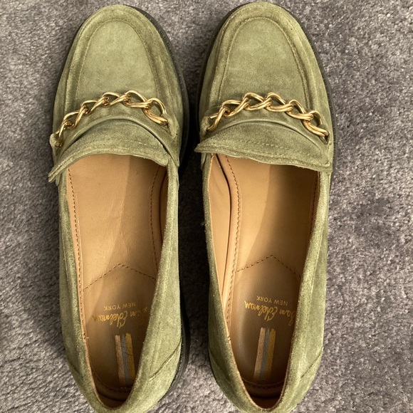 Sam Edelman 8.5 M, Taelor lug sole suede loafer in olive - Picture 2 of 9